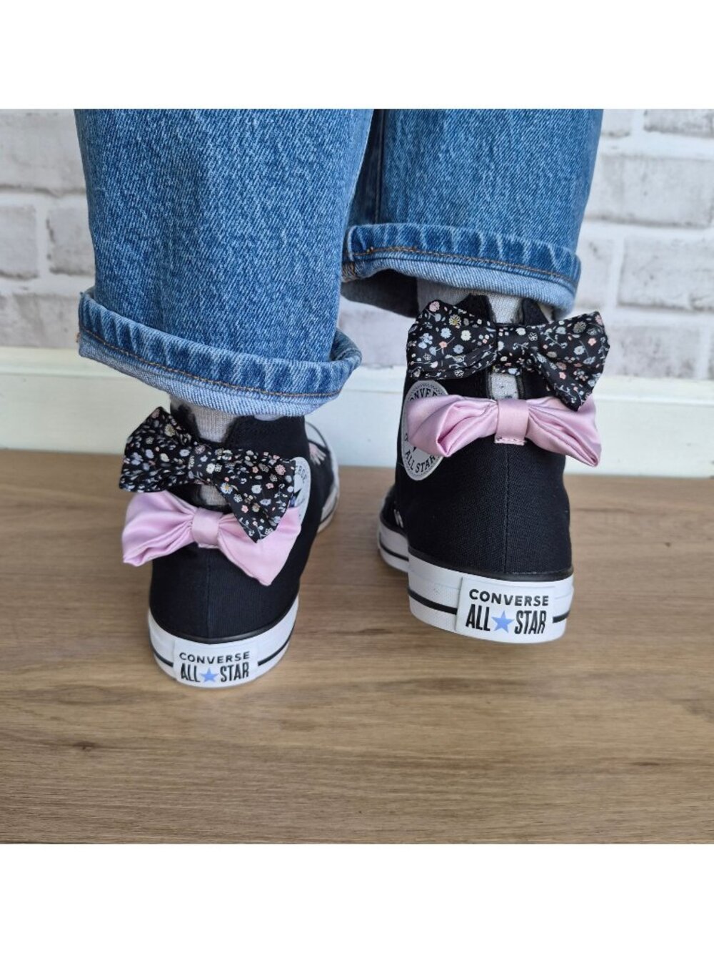 ⭐Converse Chuck Taylor Floral Bow Hi Sz 11.5 Womens shoes Sneaker Black A19824F